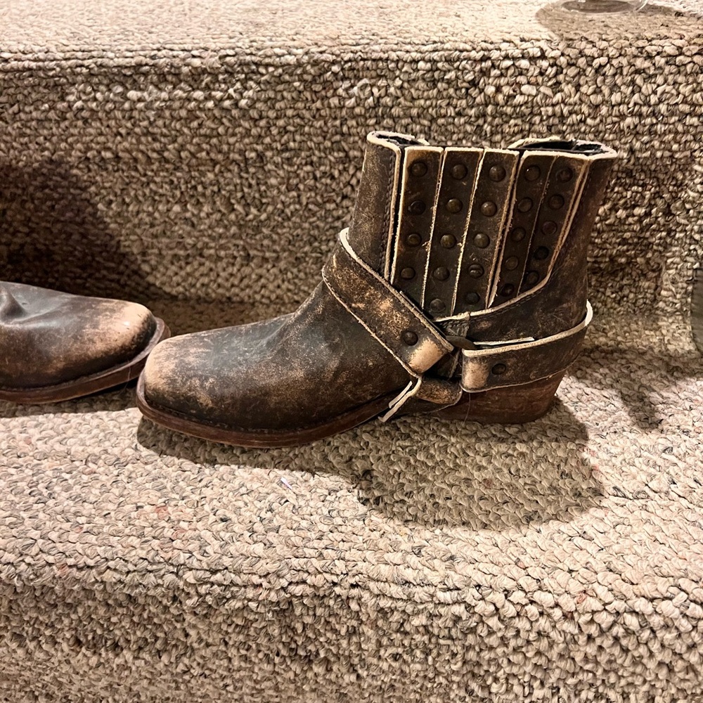 Circle G Corral Harness Vintage Brown Ankle Booties
